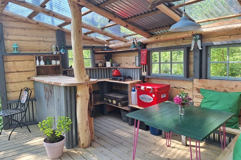 Cosy cabin camp kitchen